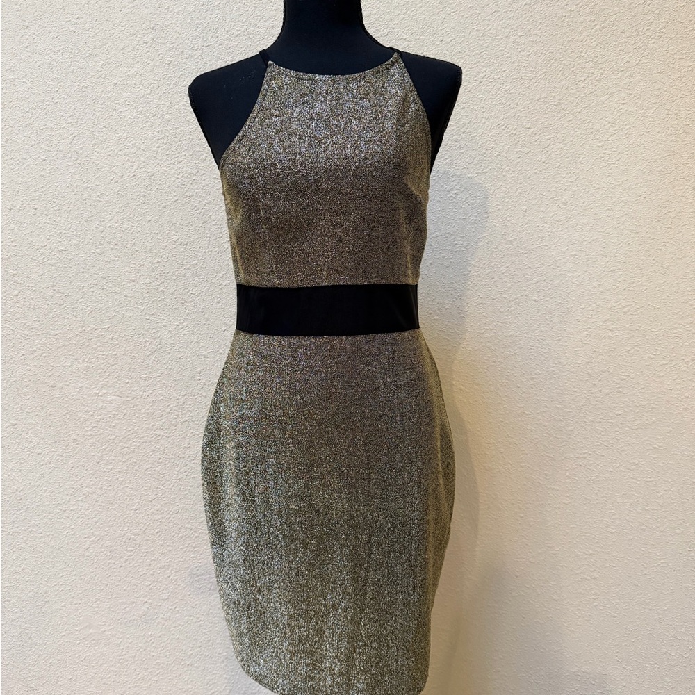 Forever 21 Black and Gold Mini Dress